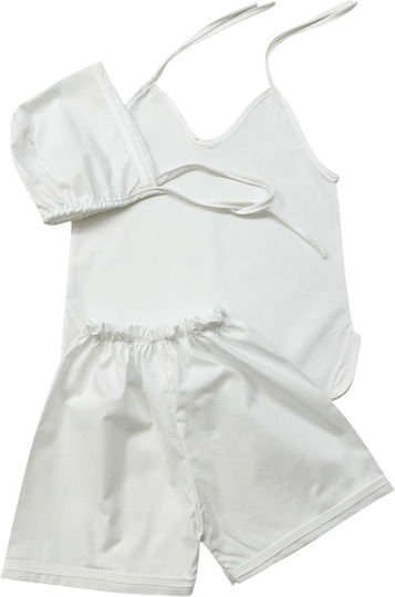 Bunny Bebe Set Christening Oilcloths White 2 Pieces