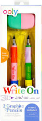 Write On Graphite Pencil Set Eraser 3 Pieces Write On Graphite Pencil Set Eraser 3 Pieces