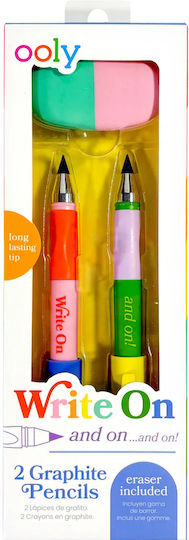 Write On Graphite Pencil Set Eraser 3 Pieces