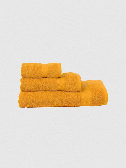 Sunshine Σετ Πετσέτες Μπάνιου 3τμχ Mustard Βάρους 550gr/m²