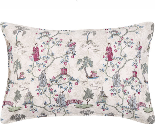 Kentia Ugetsu Kissenbezüge Set mit Umschlagumschlag Grau 50x70cm
