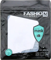 Fashion Schutzmaske Stoff Weiß 387146 1 Stück