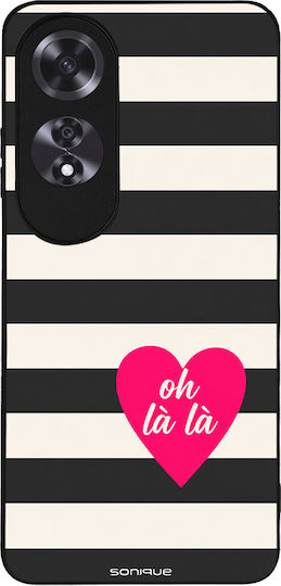 Sonique Stripe Stories Series Case Oppo A60 Oh La La Black