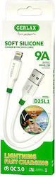 Gerlax Cablu USB-A la Lightning Alb 1m