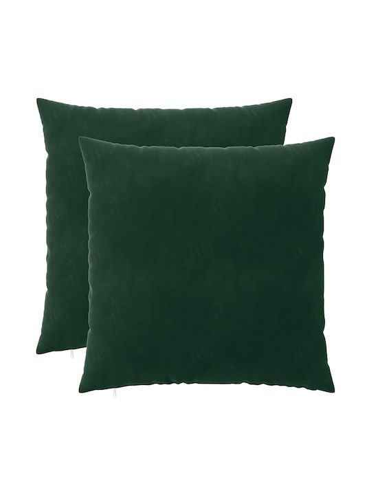 vidaXL Sofa-Kissen Heerlen aus Samt Dunkelgrün ...