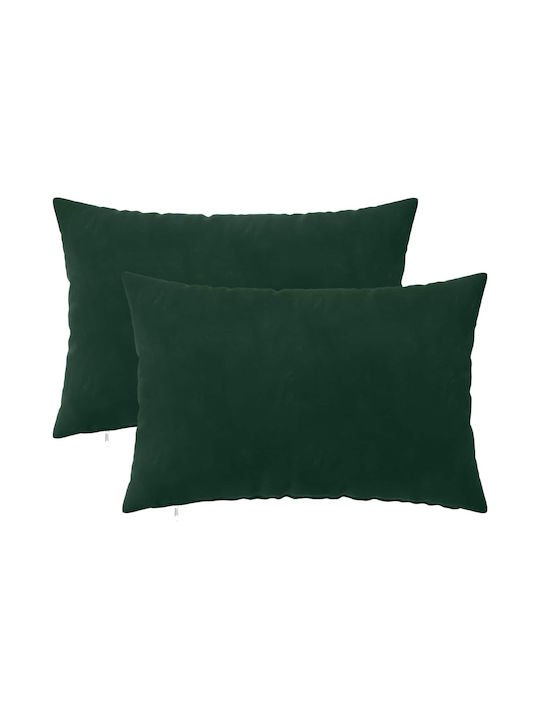 vidaXL Sofa-Kissen Heerlen aus Samt Dunkelgrün ...