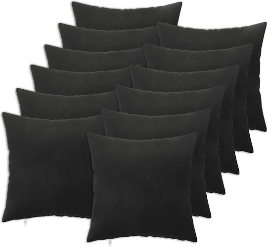 vidaXL Sofa-Kissen Heerlen aus Samt Schwarz 40x40cm