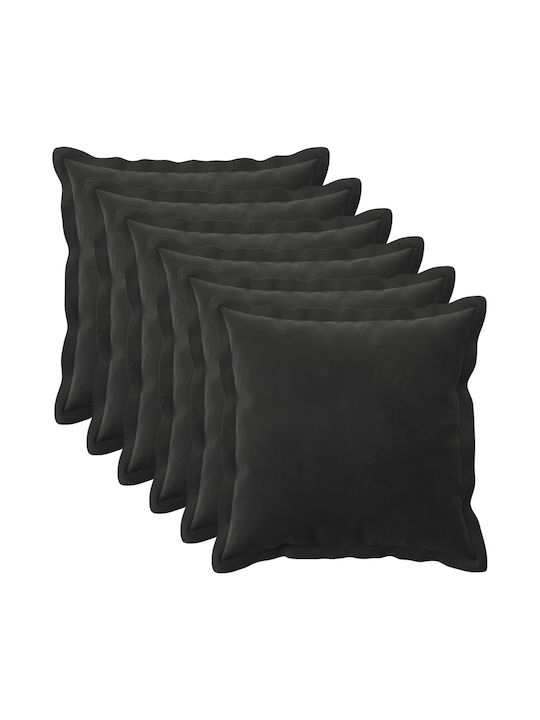 vidaXL Sofa Cushion Houten Velvet Black 35x35cm