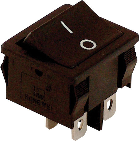 Comutator basculant On-Off 2 poli negru Tes-51