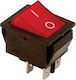 Tracon Electric 2-pole Red Rocker Switch On-off Tes-42