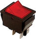 Tracon Electric 2-pole Red Rocker Switch On-off Tes-41