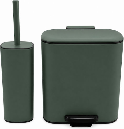 MRShome Metallisches Badezimmer Mülleimer & Bürsten Set 6lt