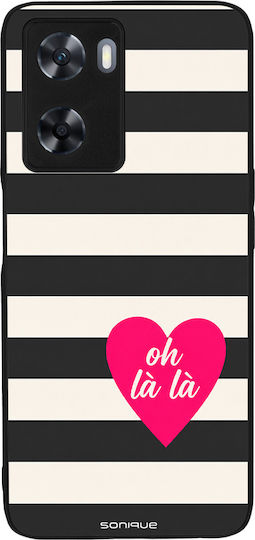 Sonique Stripe Stories Series Case Oppo A57 4G Oppo A57s Oh La La Black
