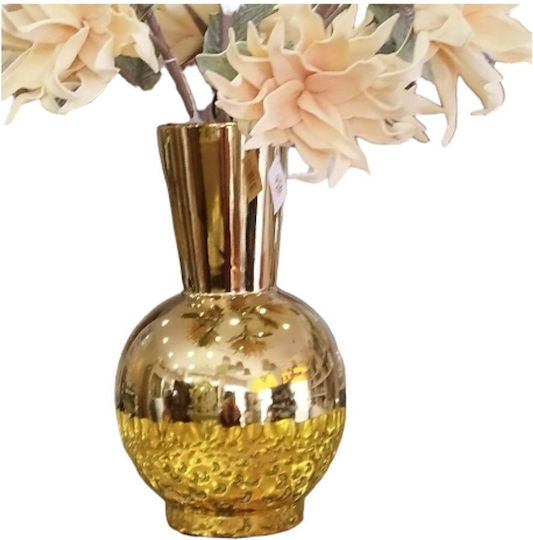 Dekorative Keramik Vase Cold Mirror Gold 17x15xH35cm