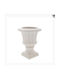 Dekorative Keramik Vase Amphore Weiß 28,5x28,5xH37cm