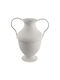 Dekorative Metallische Vase Weiß 28x20xH32cm