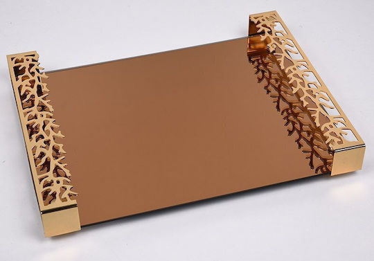 Tablett Hochzeitsgläser Gold