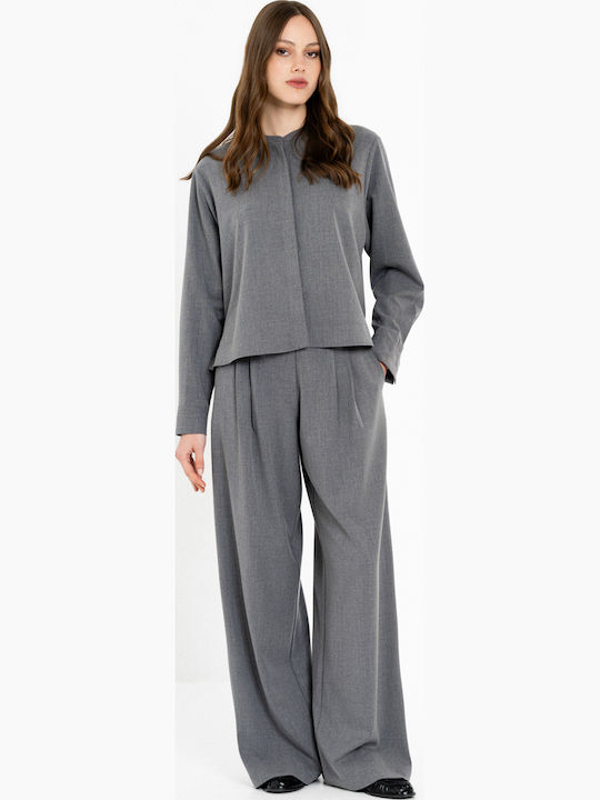 Pantaloni largi dama Philosophy Gri