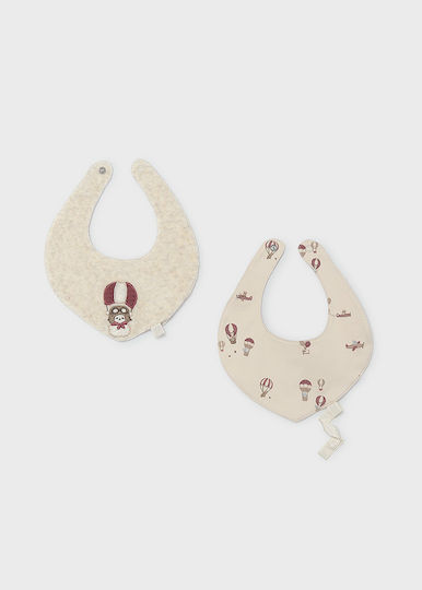Mayoral Newborn Bandana Din 100% Bumbac Cu Buton Alb 2 Bucăți