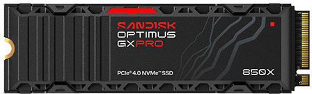 Sandisk Optimus GX Pro 850X SSD 2TB M.2 mit PCI Express 4.0 Kommunikationsprotokoll und Kühlkörper SDSP81200TAH-000E0