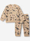 Kinder Sweatpants Set Mit Bluse Beige