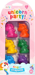 Unicorn Party Finger Crayons Set 6