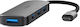 Nedis USB хъб 4 Порта USB 3.2 с USB-C Сив