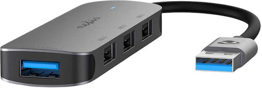 Nedis Hub 4 de Porturi USB 3.2 cu Conectare USB-A Gri