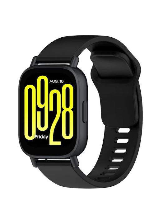 Bizon Curea din silicon neagră (Redmi Watch 5 Active / Watch 5 Lite) Bizon Curea din silicon neagră (Redmi Watch 5 Active / Watch 5 Lite)