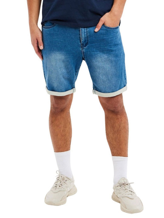 Herren Shorts Faded Denim