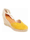 Summer Women's Platforms In Espadrille Style Yellow