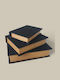 Set of Wooden Decorative Boxes in Book Shape 3 Pieces