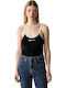 Karl Lagerfeld W Ribbed Bodysuit B3w17028-999 Negru Alb