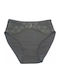 Baumwoll Damen-Slip mit Spitze Schwarz