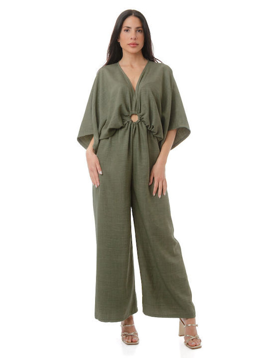 Silia D Damen Jumpsuit Khaki