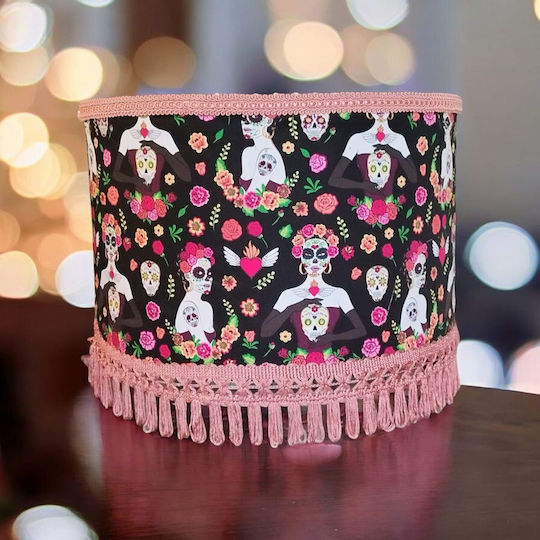 Dark Frida Kahlo Ceiling Light Pink With E27 Socket 35x20cm