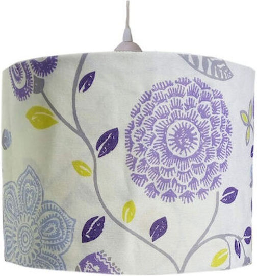 Chrysanthemum Adjustable Purple Pendant Ceiling Light with E27 Socket 35x20cm