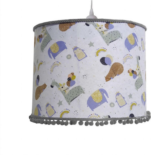 Kids Ceiling Light African Animals E27 Dimensions 35*25 Oxygen Lampshaded