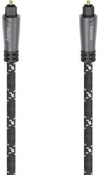 Hama Audio Optical Fibre Cable Odt Plug Toslink Metal 1.5 Meters