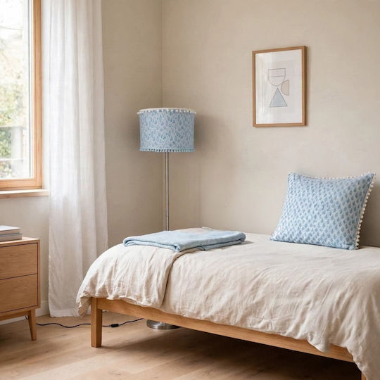 Cells Floor Lamp Dimensions H35xL1.55cm with Lamp Bulb Base for E27 Blue