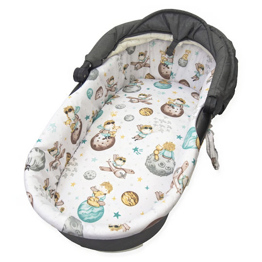 Kerstin Atmungsaktives Kinderwagenmatratze 38x80cm Weiß