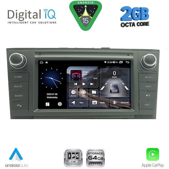 Digital Iq Ble 309gr_cpa 7" Мултимедиен Дек Фабричен Toyota Avensis T27 Модел 2009-2016 Сив