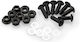 Puig Motorradverkleidungsschrauben Schwarz Racing Zepter 6 Stück 0956n