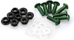 Puig Motorradverkleidungsschrauben Grün Racing Zélatines 6Menge