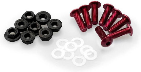 Puig Motorradverkleidungsschrauben Rote Racing Zäpfchen 6Menge 0956r