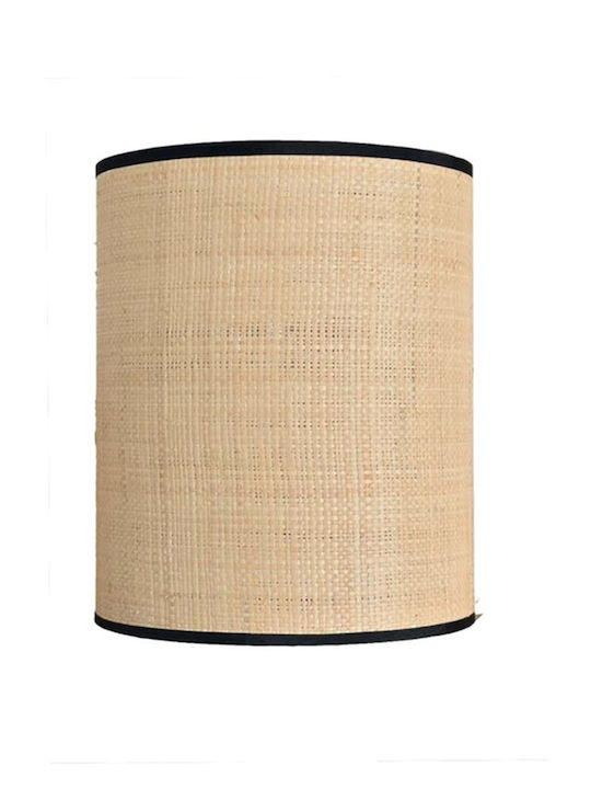 Lampenschirm Für Tischleuchte Lunar Raffia Schwarz Ø24