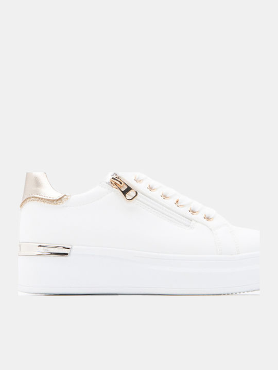 Luigi Women's Flatforms Sneakers White