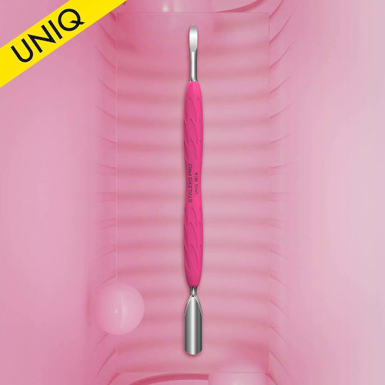 Manicure Pusher Gummy Silicone Handle Uniq 10 Type 6 Rounded Wide Pusher Nail Cleaner Staleks