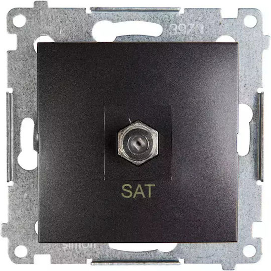 Kontakt-Simon Satellite Antenna Socket In Grey Colour DASF1.01/48