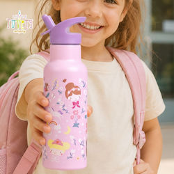 Fresk Rostfreier Stahl Kinder Trinkflasche Thermos mit Stroh Rosa 500ml Fresk Rostfreier Stahl Kinder Trinkflasche Thermos mit Stroh Rosa 500ml
